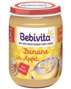 Плодово пюре Bebivita – Ябълка и банан, 190 g 