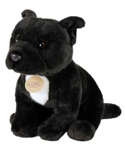 Плюшена играчка Rappa Еко приятели - Старфордширски бултериер, 30 cm, черен