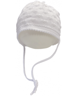 Плетене шапка Maximo - размер 35, бяла