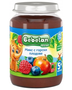Плодово пюре Bebelan Puree - Горски плодове, 190 g