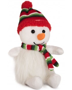 Плюшена играчка Амек Тойс - Снежко с коледен шал, 22 cm