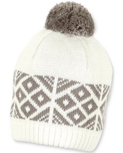 Плетена зимна шапка с пискюл Sterntaler - 47 cm, 9-12 месеца