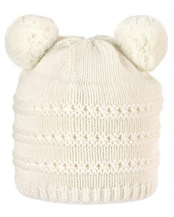 Плетена детска шапка Sterntaler - 51 cm, 18-24 месеца, екрю