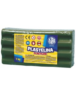 Пластилин Astra - 1 kg, тъмнозелен