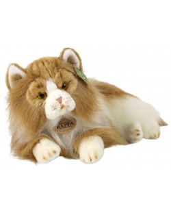 Плюшена играчка Rappa Еко приятели - Персийска котка, двуцветна, лежаща, 25 cm