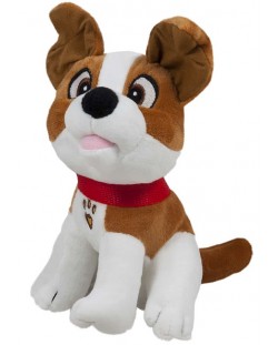 Плюшена играчка Амек Тойс - Куче с каишка, кафяво и бяло, 18 сm