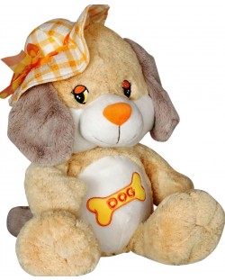 Плюшена играчка Амек Тойс - Куче с жълта шапка, 30 cm