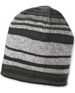 Плетена шапка с подплата Sterntaler - 57 cm, 8+ години, сиво-черна