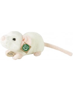 Плюшена играчка Rappa Еко приятели - Бяло мишле, стоящо, 21 cm