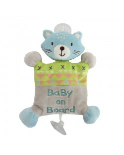 Плюшена играчка за кола Kikka Boo Cats - Baby on Board