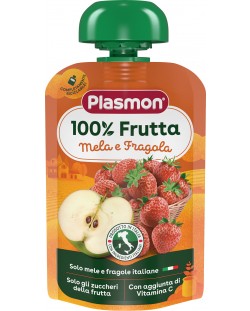 Плодова закуска Plasmon - Ябълка с ягода, 100 g