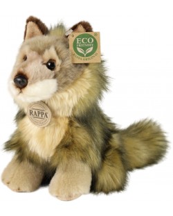 Плюшена играчка Rappa Еко приятели - Вълк, седящ, 20 cm