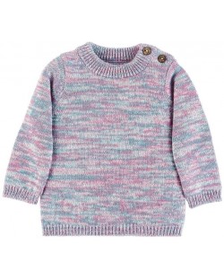 Плетен пуловер Sterntaler - От органичен памук, 86 cm, 18-24 месеца