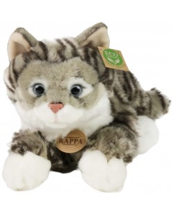 Плюшена играчка Rappa Еко приятели -Таби котка, лежаща, 40 cm