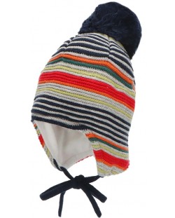 Плетена бебешка шапка Sterntaler - На райе, 51 cm, 18-24 месеца