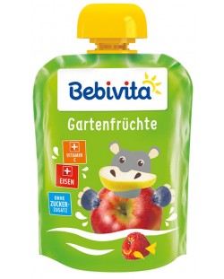Плодова закуска Bebivita - Градински плодове с желязо, 90 g
