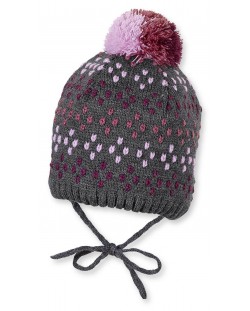 Плетена зимна шапка за момичета Sterntaler - 49 cm, 12-18 месеца