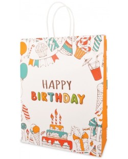 Подаръчна торбичка - Happy Birthday, XL