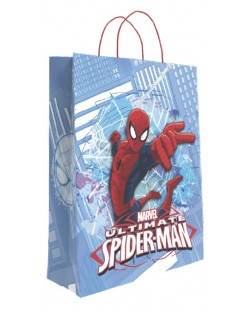Подаръчна торбичка S. Cool - Ultimate Spider-Man, светлосиня, XL