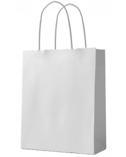 Подаръчна торба S. Cool - крафт, бяла, L, 12 броя