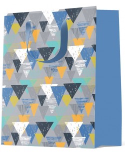 Подаръчна торба S. Cool - цветни триъгълници, L, 12 броя