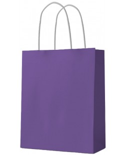 Подаръчна торба S. Cool - крафт, лилава, L, 12 броя