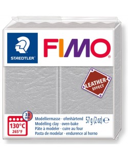 Полимерна глина Staedtler Fimo - Leather 8010, 57g, сива