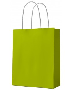 Подаръчна торба S. Cool - крафт, зелена, М, 12 броя