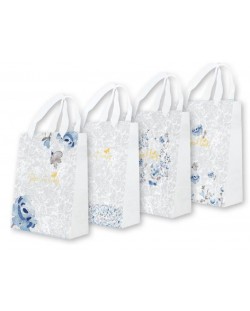 Подаръчна вертикална торбичка Spree - Blue Flowers, асортимент