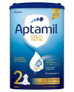 Преходно мляко Aptamil - Cesar Biotik 2, 800 g