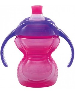 Преходна чаша с дръжки Munchkin - Click Lock, 237 ml, лилава
