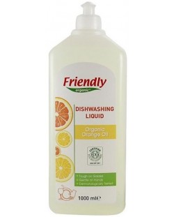 Препарат за съдове Friendly Organic - С портокалово масло, 1000 ml