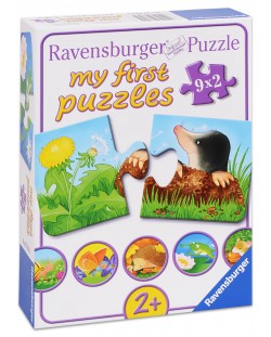 Пъзел Ravensburger от 9 x 2 части - Животинки в градината