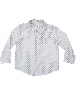 Риза Zinc - Бяла с бордо драски, 92 cm