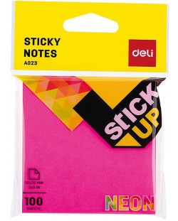 Самозалепващи листчета Deli Stick Up - EA02302, неон, розови