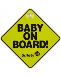 Safety  1st табелка за стъкло Baby on board - жълта
