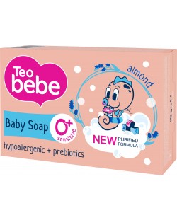 Сапун Teo Bebe - Бадемово масло и пребиотик, 75 g