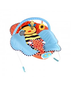 Sassy Музикален вибриращ шезлонг с одеялце - Пчеличка