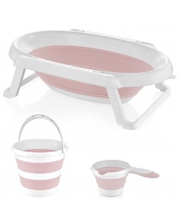 Сгъваем комплект за къпане от 5 части BabyJem - Розов