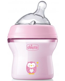 Шише Chicco - Natural Feeling, 1 капка, 150 ml, за момиче