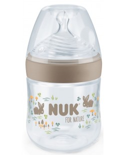 Шише със силиконов биберон NUK for Nature - 150 ml, размер S, Бежово
