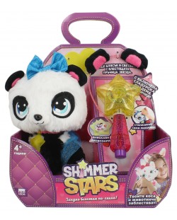 Плюшена играчка Shimmer Stars - Панда Пикси, с аксесоари