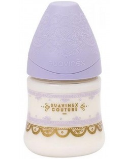 Шише за хранене Suavinex Premium - Лилаво, 150 ml
