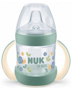 Шише за сок със силиконов накрайник NUK for Nature - 150 ml, зелено