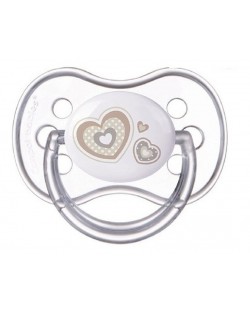 Залъгалка с форма на черешка Canpol Newborn Baby, 0-6 месеца, бяла