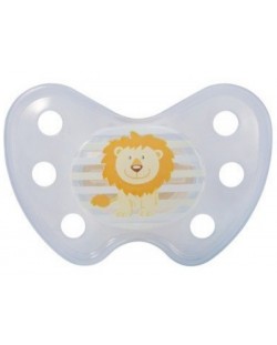 Силиконова залъгалка Baby Nova - Dentistar, 6-14 м, лъвче