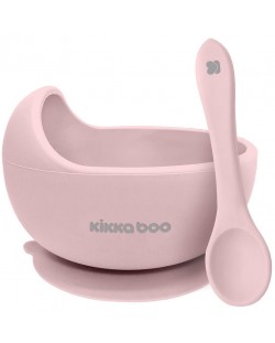 Силиконова купа с лъжица Kikka Boo - Yummy, Pink