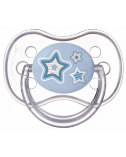 Силиконова залъгалка Canpol - Newborn Baby, 6-18 месеца, Звездa