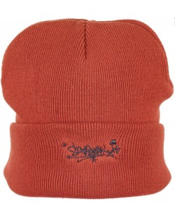 Скейтърска шапка от органичен памук Sterntaler - 55 cm, 4-6 години, червена