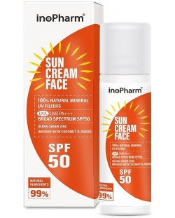 InoPharm Слънцезащитен крем за лице, SPF 50, 35 g